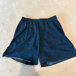 Lululemon Surge Lined 6" Heathered Blue Men's Size Small Running Shorts